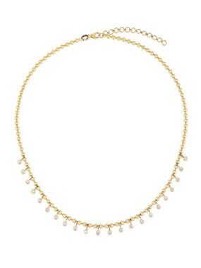 Diamond Dream 14K (or 18k upon request) Yellow Gold Station Necklace